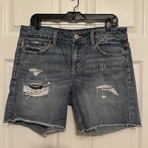 American Eagle Outfitters Women's Jean Shorts Sz 10 Mid Rise 6 INSM Y2K